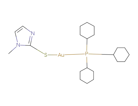 (H<sub>3</sub>C)C<sub>3</sub>H<sub>2</sub>N<sub>2</sub>SAuP(C<sub>6</sub>H<sub>11</sub>)3