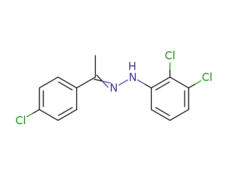 Molecular Structure of 77635-83-7 (Ethanone, 1-(4-chlorophenyl)-, (2,3-dichlorophenyl)hydrazone)