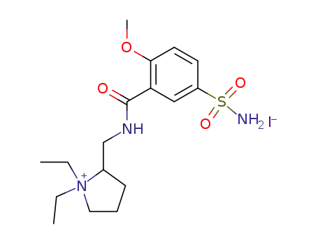 Molecular Structure of 118894-83-0 (2-<(2-methoxy-5-sulfamoylbenzamido)methyl>-1,1-diethylpyrrolidinium iodide)