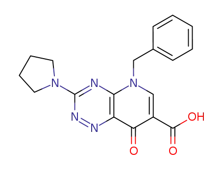 5-Benzyl-8-oxo-3-pyrrolidin-1-yl-5,8-dihydro-pyrido[2,3-e][1,2,4]triazine-7-carboxylic acid