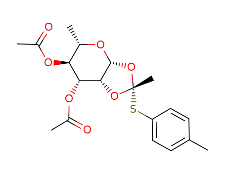 3,4-di-O-acetyl-1,2-O-(1-(endo-p-tolylthio)ethylidene)-beta-L-rhamnopyranose