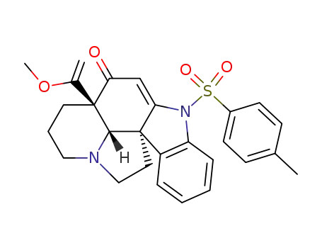(3aS,10bS,12bS)-3a-(1-Methoxy-vinyl)-6-(toluene-4-sulfonyl)-2,3,3a,11,12,12b-hexahydro-1H,6H-6,12a-diaza-indeno[7,1-cd]fluoren-4-one
