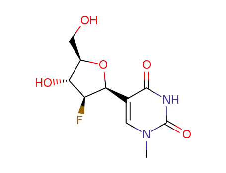 Molecular Structure of 110419-25-5 (1-methyl-5-(2-deoxy-2-fluoroarabinofuranosyl)uracil)