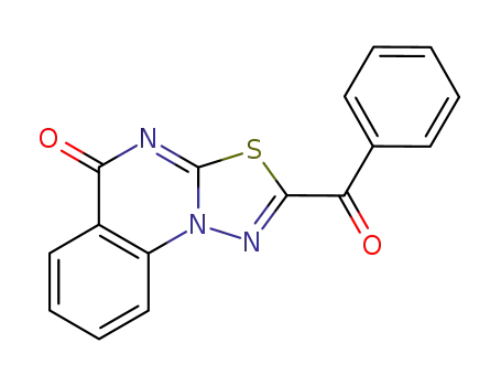 Molecular Structure of 82000-27-9 (5H-[1,3,4]-Thiadiazolo[3,2-a]quinazolin-5-one, 2-benzoyl-)