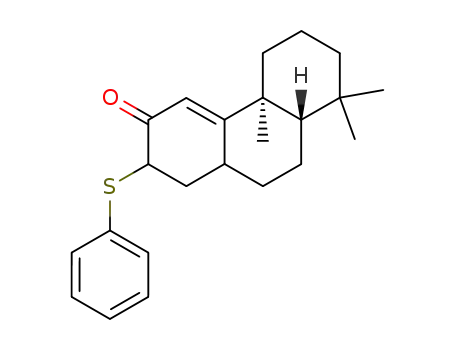 3(2H)-Phenanthrenone,
1,4b,5,6,7,8,8a,9,10,10a-decahydro-4b,8,8-trimethyl-2-(phenylthio)-