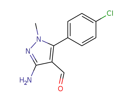 3-Amino-5-<p-chlor-phenyl>-4-formyl-1-methyl-pyrazol
