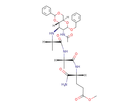 N(benzyl 2-acetamido-4,6-O-benzylidene-2,3-dideoxy-α-D-glucopyranosid-3-yl)-L-alanyl-L-alanyl-D-isoglutamine methyl ester
