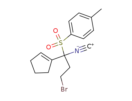 Molecular Structure of 91890-28-7 (Benzene,
1-[[3-bromo-1-(1-cyclopenten-1-yl)-1-isocyanopropyl]sulfonyl]-4-methyl-)