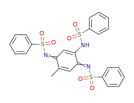 Molecular Structure of 93343-39-6 (2-Methyl-5-benzenesulfonamido-N,N'-bis(phenylsulfonyl)-1,4-benzoquinone diimine)