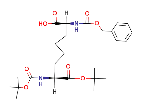 Molecular Structure of 63061-86-9 (α-tert-butyl N<sup>α</sup>-Boc-N<sup>α'</sup>-Cbz-α,α'-diaminosuberate)