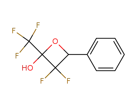 Molecular Structure of 116020-01-0 (2-Oxetanol, 3,3-difluoro-4-phenyl-2-(trifluoromethyl)-)