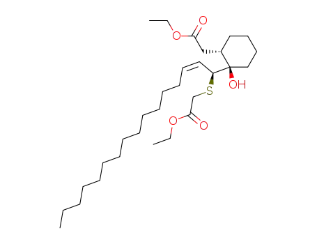 [(1S,2R)-2-((Z)-(S)-1-Ethoxycarbonylmethylsulfanyl-hexadec-2-enyl)-2-hydroxy-cyclohexyl]-acetic acid ethyl ester