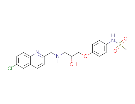 N-<4-<3-<<(6-chloro-2-quinolinyl)methyl>methylamino>-2-hydroxypropoxy>phenyl>methanesulfonamide