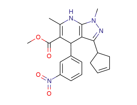 Methyl 3-(3-cyclopentenyl)-1,6-dimethyl-4-(3-nitrophenyl)-4,7-dihydropyrazolo[3,4-b]pyridine-5-carboxylate