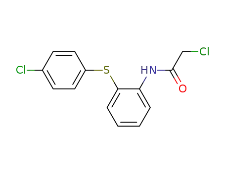 Molecular Structure of 77711-81-0 (2-Chloro-N-[2-(4-chloro-phenylsulfanyl)-phenyl]-acetamide)