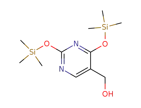 Molecular Structure of 111878-20-7 (5-Pyrimidinemethanol, 2,4-bis[(trimethylsilyl)oxy]-)