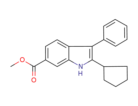 2-cyclopentyl-3-phenyl-1H-indole-6-carboxylic acid methyl ester