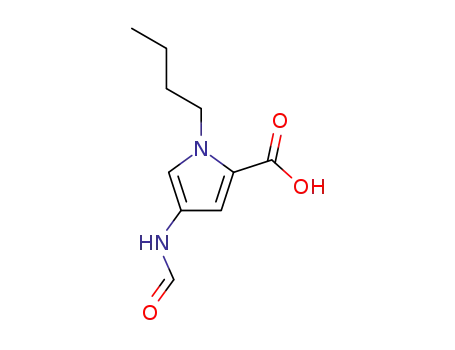 Molecular Structure of 107164-58-9 (1H-Pyrrole-2-carboxylicacid,1-butyl-4-(formylamino)-(9CI))