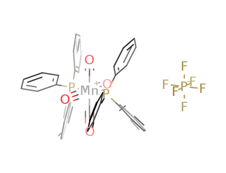 Mn(CO)4(P(C<sub>6</sub>H<sub>5</sub>)3)2<sup>(1+)</sup>*PF<sub>6</sub><sup>(1-)</sup>={Mn(CO)4(P(C<sub>6</sub>H<sub>5</sub>)3)2}PF<sub>6</sub>