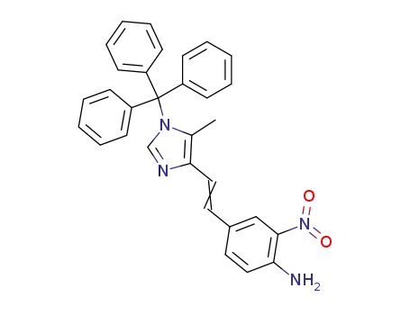 Benzenamine,
4-[2-[5-methyl-1-(triphenylmethyl)-1H-imidazol-4-yl]ethenyl]-2-nitro-