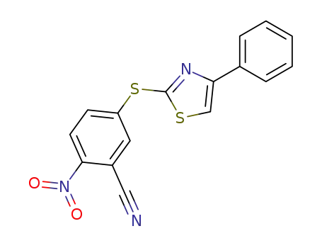 2-nitro-5-<(4-phenyl-2-thiazolyl)thio>benzonitrile