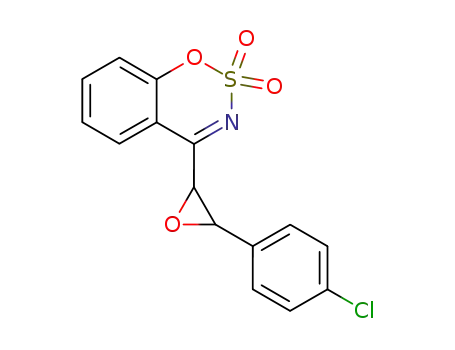 Molecular Structure of 88701-97-7 (1,2,3-Benzoxathiazine, 4-[3-(4-chlorophenyl)oxiranyl]-, 2,2-dioxide)