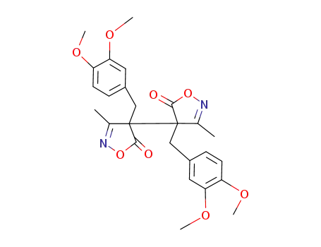 4,4'-Bis-(3,4-dimethoxy-benzyl)-3,3'-dimethyl-4H,4'H-[4,4']biisoxazolyl-5,5'-dione
