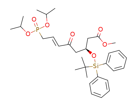(E)-(S)-3-(tert-Butyl-diphenyl-silanyloxy)-8-(diisopropoxy-phosphoryl)-5-oxo-oct-6-enoic acid methyl ester