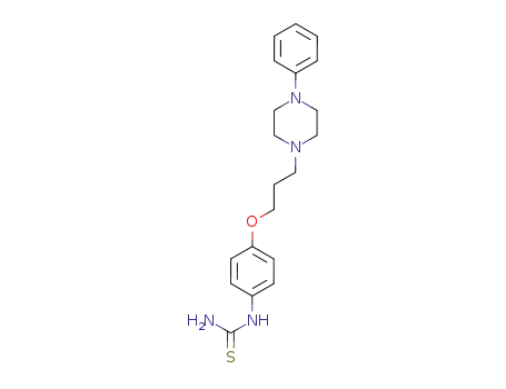 Molecular Structure of 119321-69-6 (1-{4-[3-(4-phenylpiperazin-1-yl)propoxy]phenyl}thiourea)