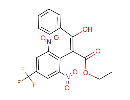 Molecular Structure of 112162-86-4 (Benzeneacetic acid,
a-(hydroxyphenylmethylene)-2,6-dinitro-4-(trifluoromethyl)-, ethyl ester,
(Z)-)