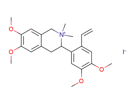Isoquinolinium, 1,2,3,4-tetrahydro-6,7-dimethoxy-2,2-dimethyl-3-(2-ethenyl-4,5-dimethoxyphenyl)-, iodide, (+-)-
