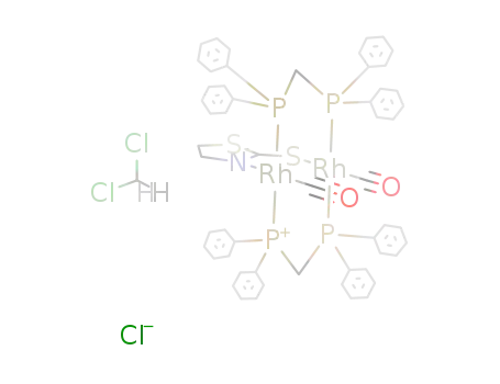 dicarbonyl(μ-mercaptothiazolinate)bis{bis(diphenylphosphino)methane}dirhodium chloride * CH2Cl2