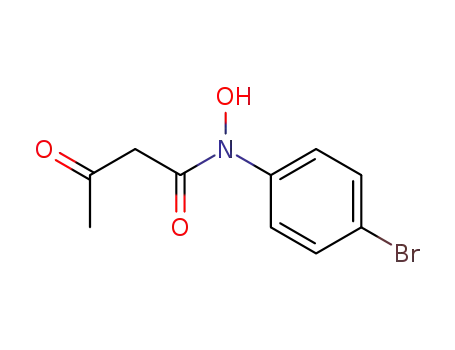 Molecular Structure of 61563-99-3 (Butanamide, N-(4-bromophenyl)-N-hydroxy-3-oxo-)