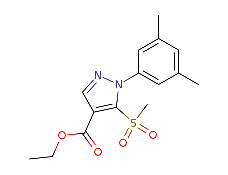 1H-Pyrazole-4-carboxylic acid, 1-(3,5-dimethylphenyl)-5-(methylsulfonyl)-, ethyl ester