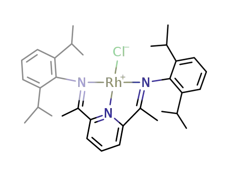 Molecular Structure of 314733-86-3 (RhCl[2,6-bis(1-(2,6-diisopropylphenyl)iminoethyl)pyridine])