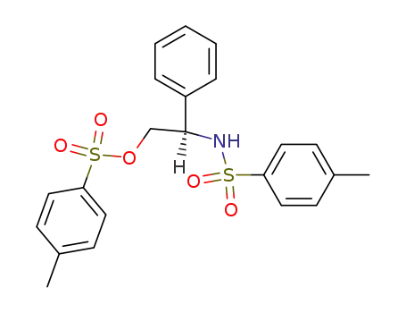Molecular Structure of 62596-61-6 (Benzenesulfonamide,
4-methyl-N-[2-[[(4-methylphenyl)sulfonyl]oxy]-1-phenylethyl]-, (R)-)