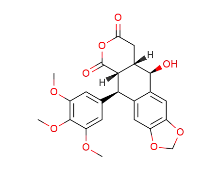 (5R,5aS,9aS,10R)-10-Hydroxy-5-(3,4,5-trimethoxy-phenyl)-5,9,9a,10-tetrahydro-5aH-1,3,7-trioxa-cyclopenta[b]anthracene-6,8-dione