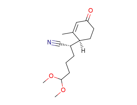(S)-6,6-Dimethoxy-2-((S)-2-methyl-4-oxo-cyclohex-2-enyl)-hexanenitrile