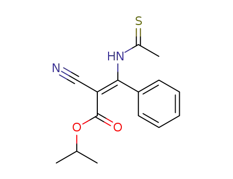 2-Propenoic acid, 2-cyano-3-phenyl-3-[(1-thioxoethyl)amino]-,
1-methylethyl ester