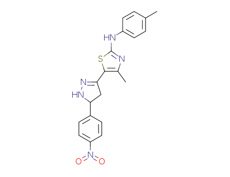 {4-Methyl-5-[5-(4-nitro-phenyl)-4,5-dihydro-1H-pyrazol-3-yl]-thiazol-2-yl}-p-tolyl-amine