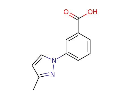 Molecular Structure of 100514-36-1 (3-(3-Methyl-1H-pyrazol-1-yl)benzoesaeure)