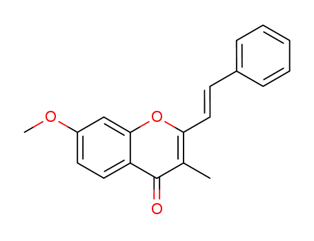 4H-1-Benzopyran-4-one, 7-methoxy-3-methyl-2-(2-phenylethenyl)-, (E)-
