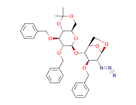 (4aR,6S,7R,8S,8aR)-6-((1R,2S,3R,4R,5R)-4-Azido-3-benzyloxy-6,8-dioxa-bicyclo[3.2.1]oct-2-yloxy)-7,8-bis-benzyloxy-2,2-dimethyl-hexahydro-pyrano[3,2-d][1,3]dioxine