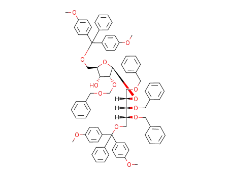 1,3,4-tri-O-benzyl-2-O-<2-O-(benzyloxymethyl)-5-O-(dimethoxytrityl)-β-D-ribofuranosyl>-5-O-(dimethoxytrityl)-D-ribitol
