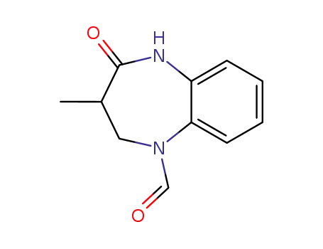 Molecular Structure of 104310-02-3 (3-Methyl-4-oxo-2,3,4,5-tetrahydro-1H-1,5-benzodiazepine-1-carbaldehyde)