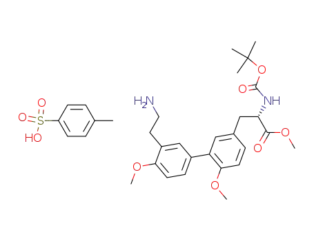 (S)-3-[3'-(2-Amino-ethyl)-6,4'-dimethoxy-biphenyl-3-yl]-2-tert-butoxycarbonylamino-propionic acid methyl ester; compound with toluene-4-sulfonic acid