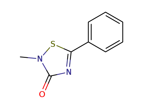 Molecular Structure of 89879-85-6 (1,2,4-Thiadiazol-3(2H)-one, 2-methyl-5-phenyl-)