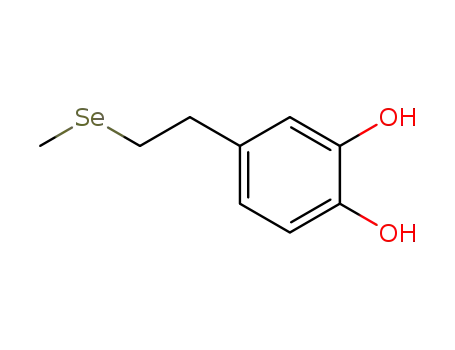 Molecular Structure of 104692-96-8 (1,2-Benzenediol, 4-[2-(methylseleno)ethyl]-)