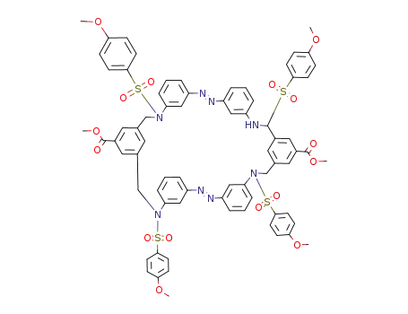 13,37-Bis(methoxycarbonyl)-9,18,33,42-tetrakis(4-methoxyphenylsulfonyl)-1,2,9,18,25,26,33,42-octaaza<2.2.2.2.2.2>(1,3)cyclophan-1,25-dien