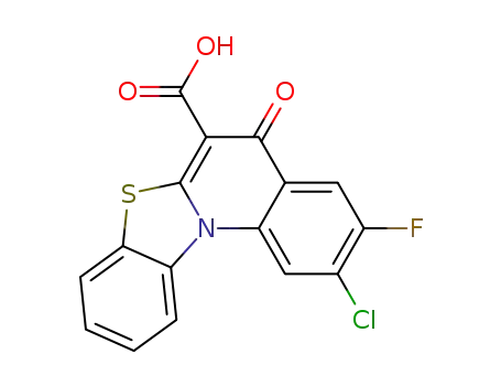 2-chloro-3-fluoro-5,12-dihydro-5-oxobenzothiazolo<3,2-a>quinoline-6-carboxylic acid